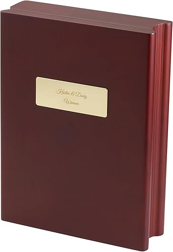 Miniatura 2 de THINGS REMEMBERED Reloj con marco de libro grande para bodas grabadas (personalización gratuita)