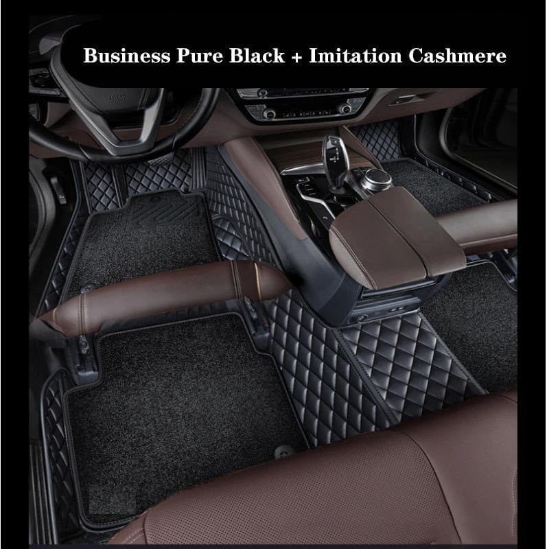 Image of 7D Premium Leatherette Car Foot Mat| Luxurious & Elegant Look | 100% Waterproof and Dust Proof | Custom Fitted 7D Car Floor Tray Mat for Toyota Hilux 2026 (Full Black)