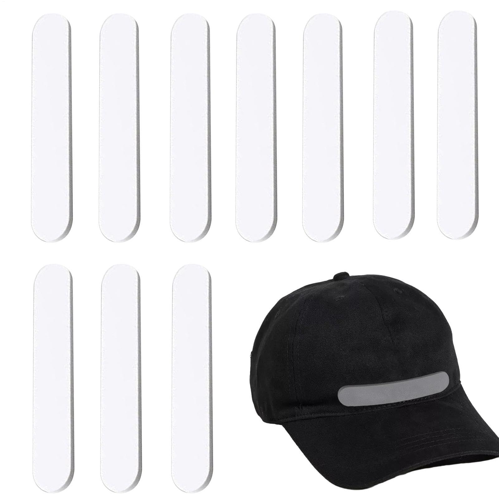 Bandas De Ajuste De Sombrero - 10 Piezas Cintas De Ajuste De Sombrero Almohadillas Adhesivas | Espuma EVA De 11 X 2 X 0,5 Cm | Insertos Reductores De Tamaño Invisibles | para Sombreros De Pescador — view 9