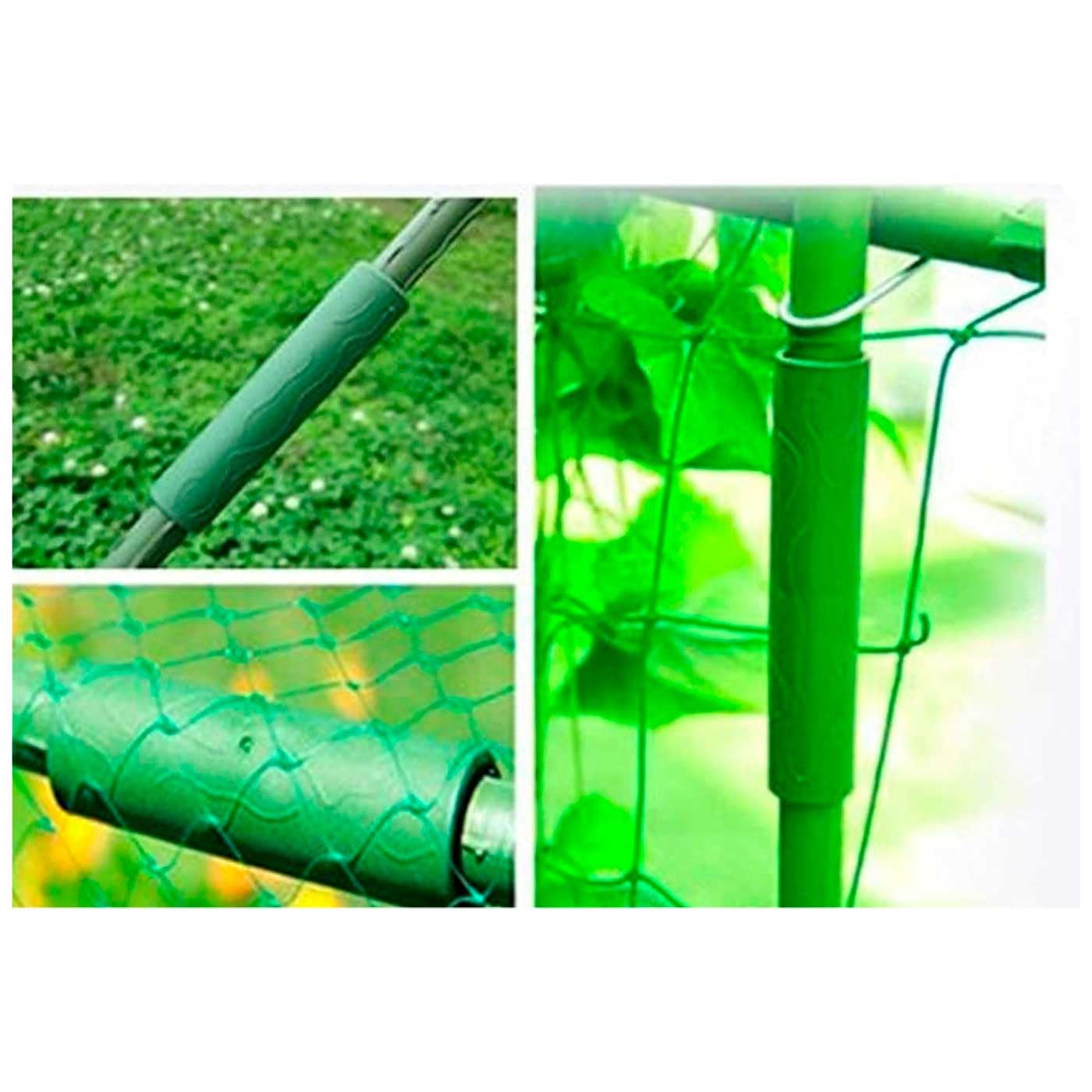 Tradineur Lot de 50 rallonges pour tuteurs de 20 mm en plastique Motif gaufré Vert (5 Pack de 10)