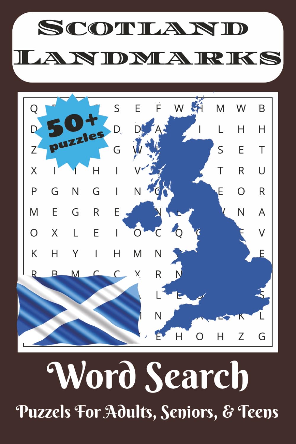 Scotland Landmarks Word Search Puzzle Book: Word Searches with Easy to Read Print about Scotland Travel, Tourism, Adventure and More | 6x9 inches, 110 ... Gift for Vacations, Holidays, and Free Times