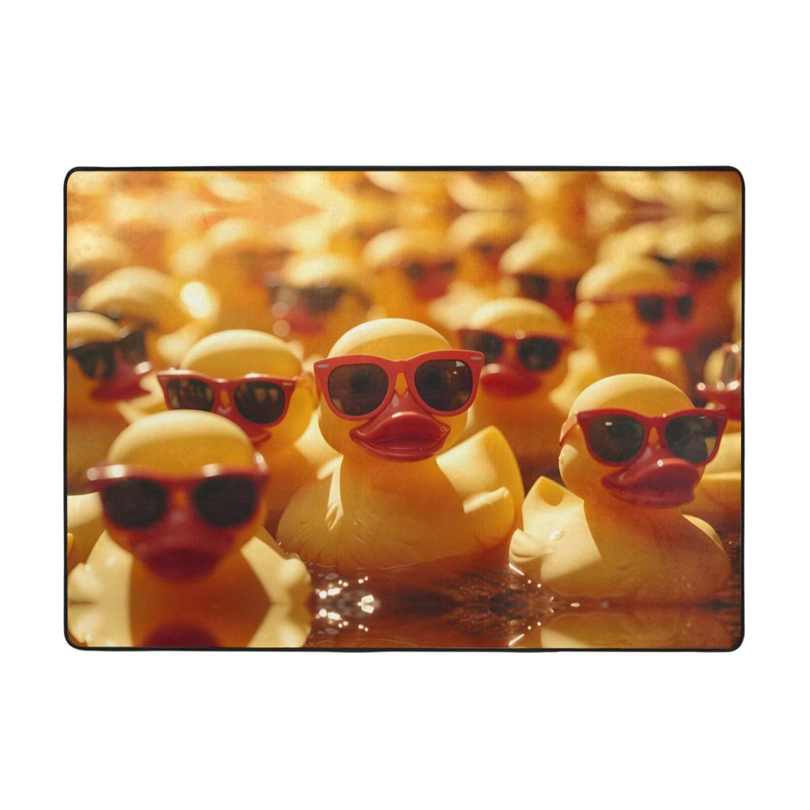 Tapis de soleil bleu canard jaune pour salon, chambre à coucher, tapis de sol d'intérieur, décoration esthétique, 122 x 213 cm, tapis antidérapant