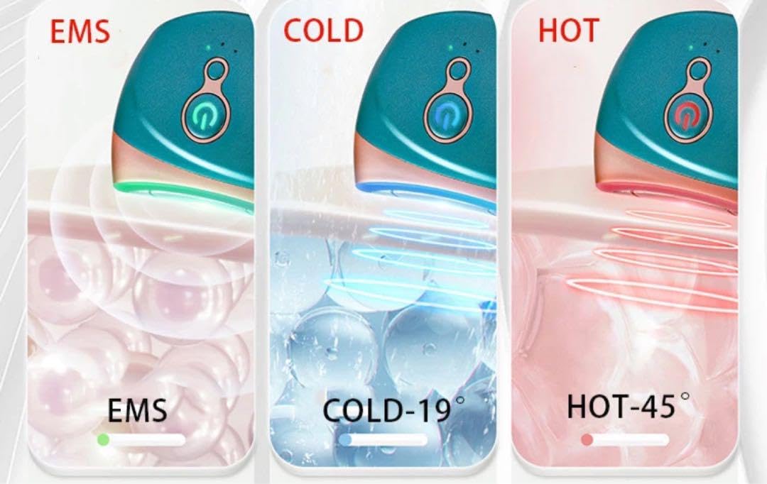 Amazon.co.jp: 高周波 EMS マイクロカレント 冷却 熱効能 多機能4in1  