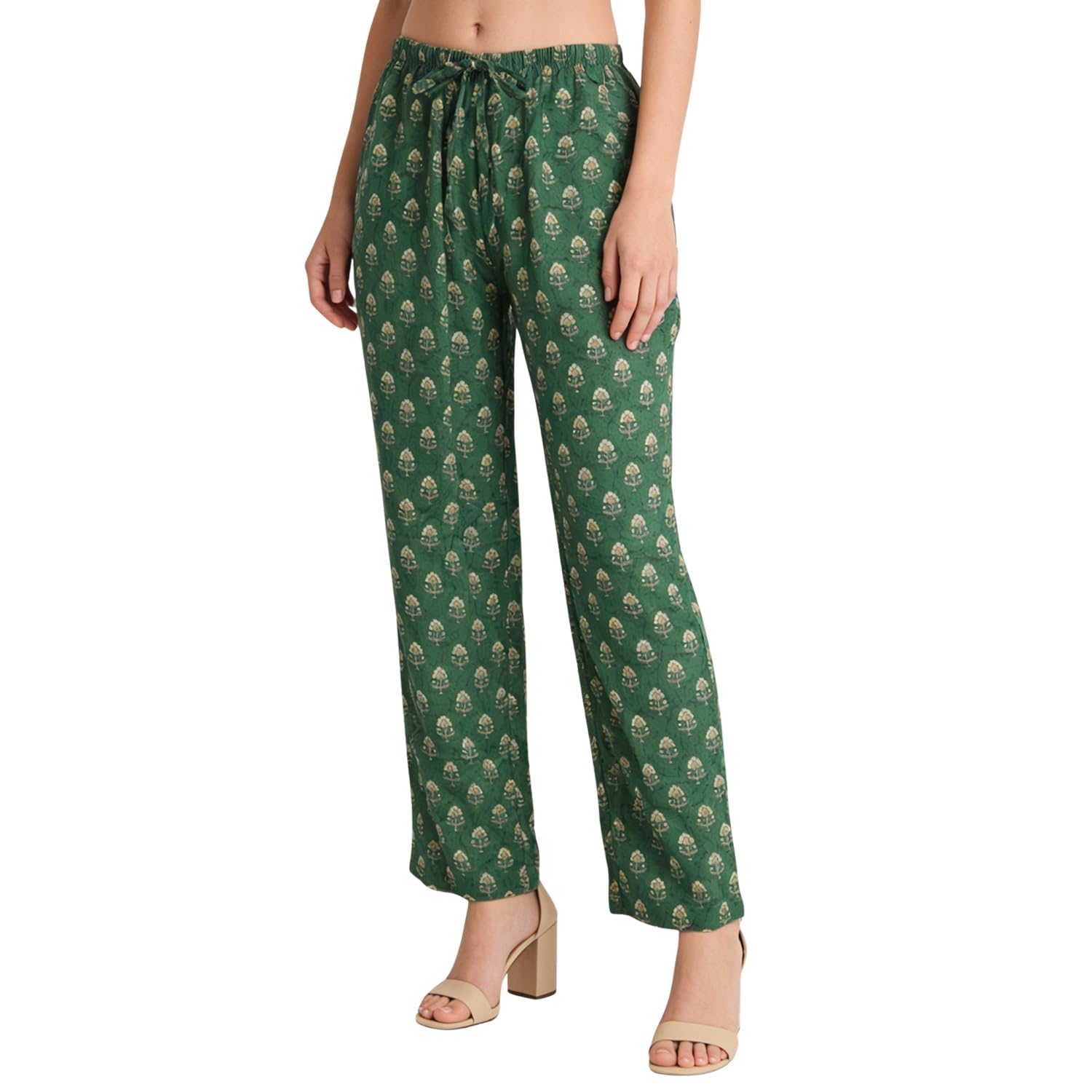 Women Printed Rayon Relaxed-Fit Lounge Pyjama Pants (Pack of 1)-image-40