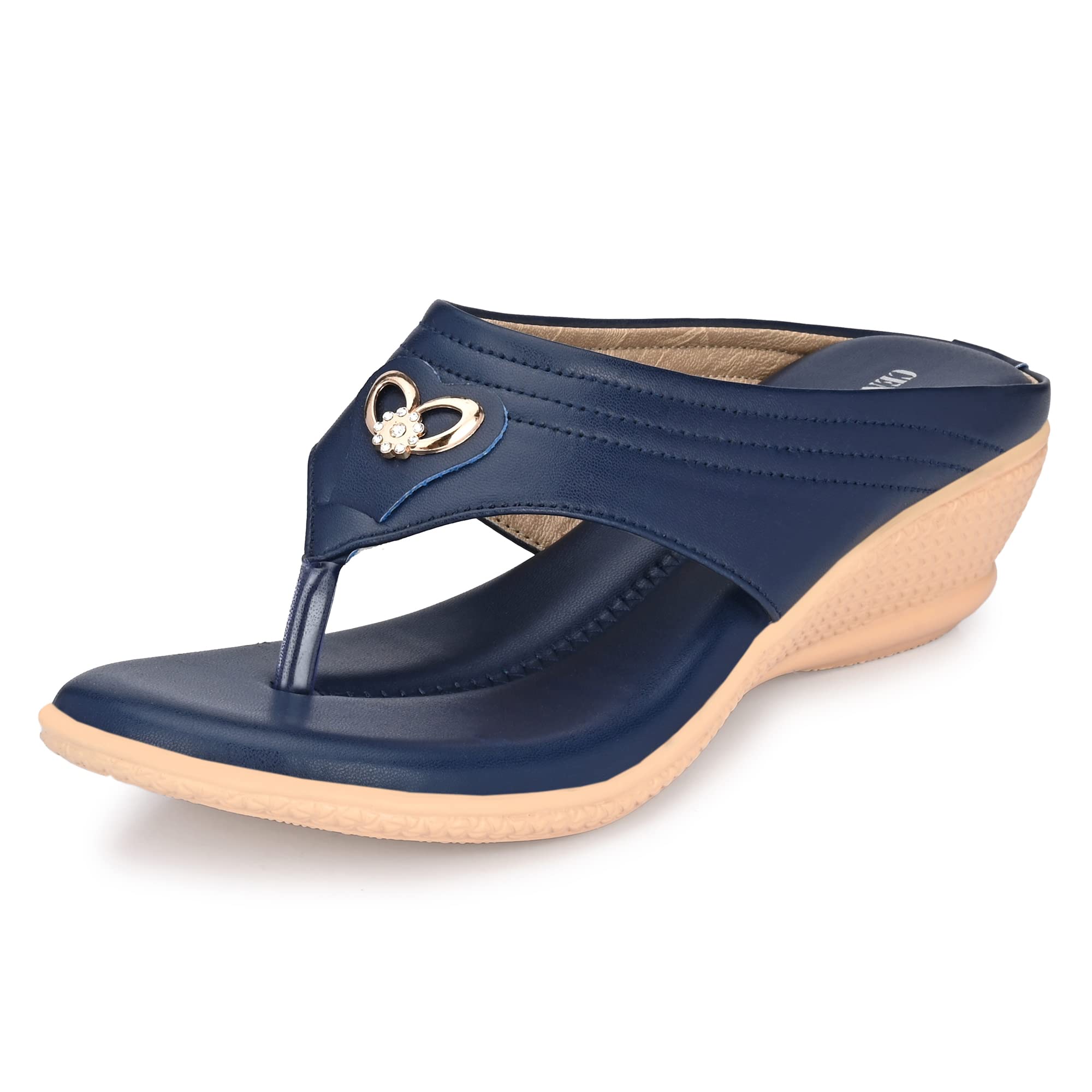 Centrino Womens 6209 Navy Thong Comfortable Ortho Care Ladies | Fashion Wear Sandal & Chappal | Soft Cushioned for More Comfort-5 Kids UK (6209-02) (B09F3PGCZP) Amazon Price History, Amazon Price Tracker