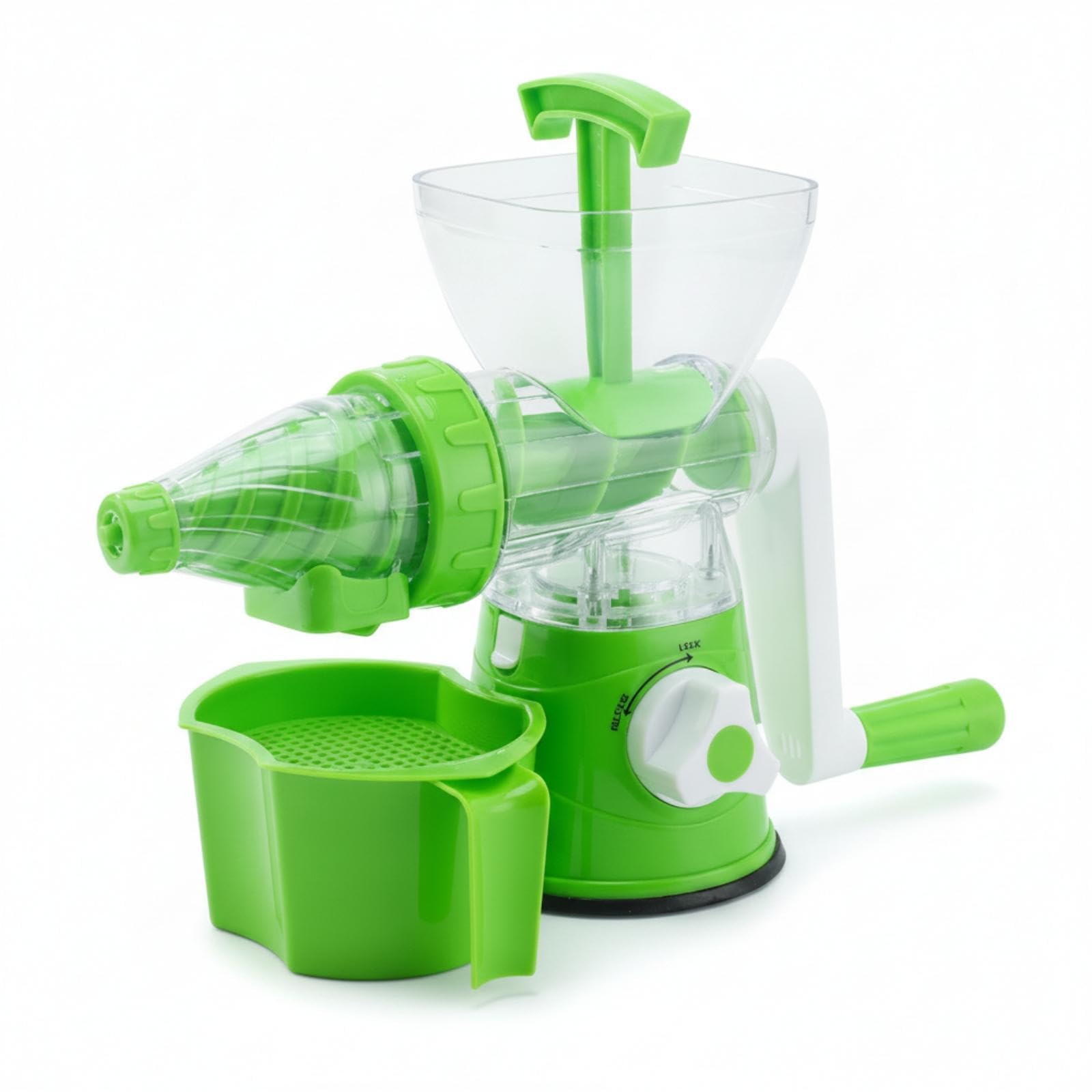 Countertop Juicer Transparent Body Hand Crank Juicer Co | Countertop Juicer Transparent Body Hand Crank Compact Fruit Press Green Pp Silicone-image-44