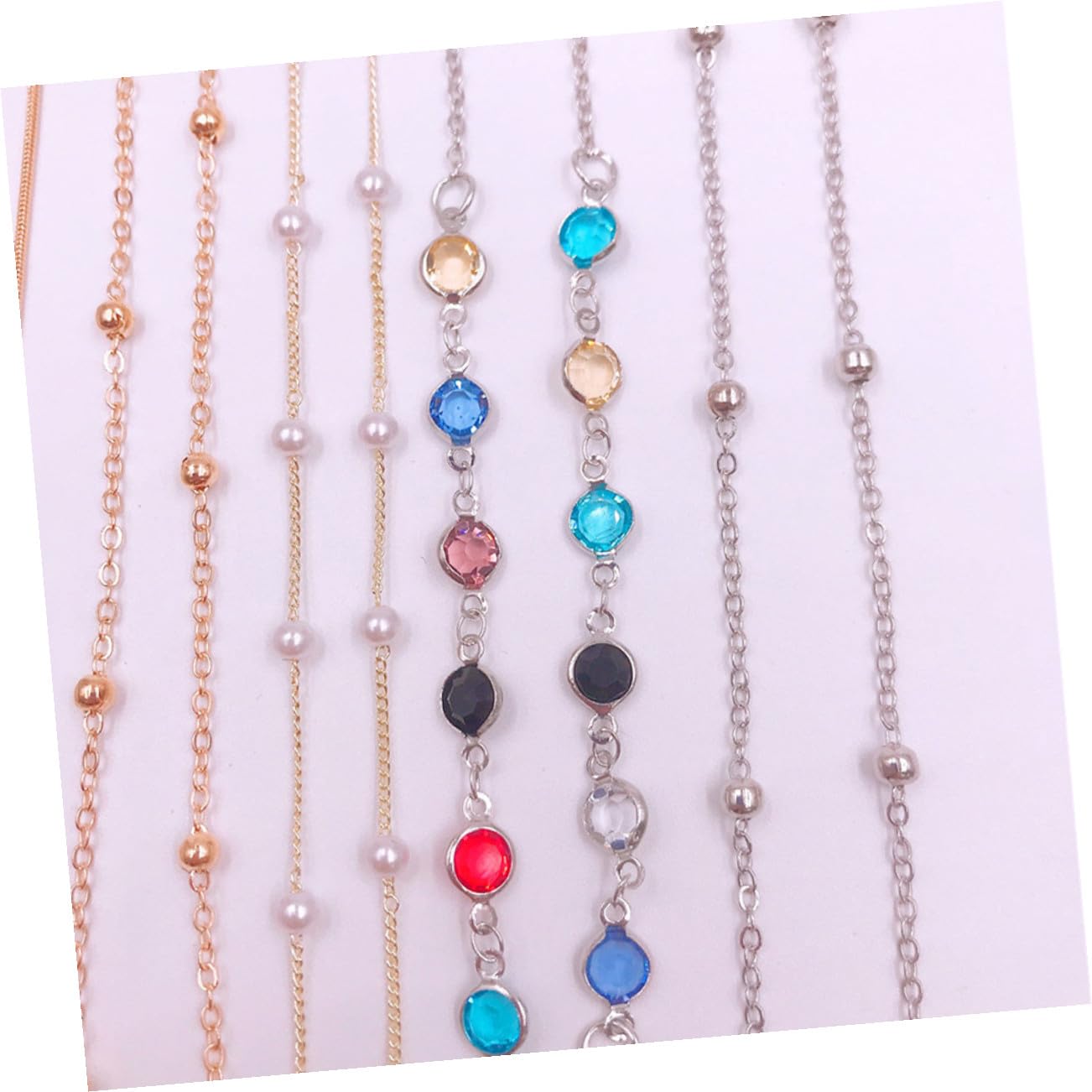 BESTYASH Brillen kette Masken kette Kettenhalter für Halsketten Netz brillen halterung brillenhalterung schnapsgläser filigrane Brillenketten multifunktionale Brillenketten Kupfer