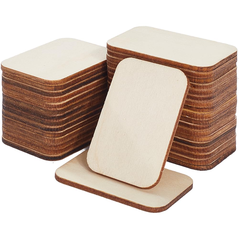 Étiquettes en bois pour bricolage peinture et pyrogravure artisanale 3x5cm