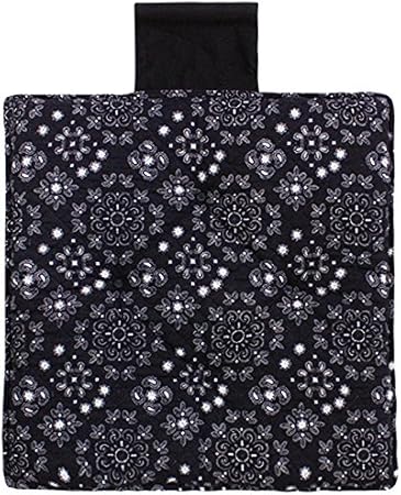 Amazon Tomboy カー用品 シングルクッション ペイズリーキルティング ブラック シートクッション 車 バイク