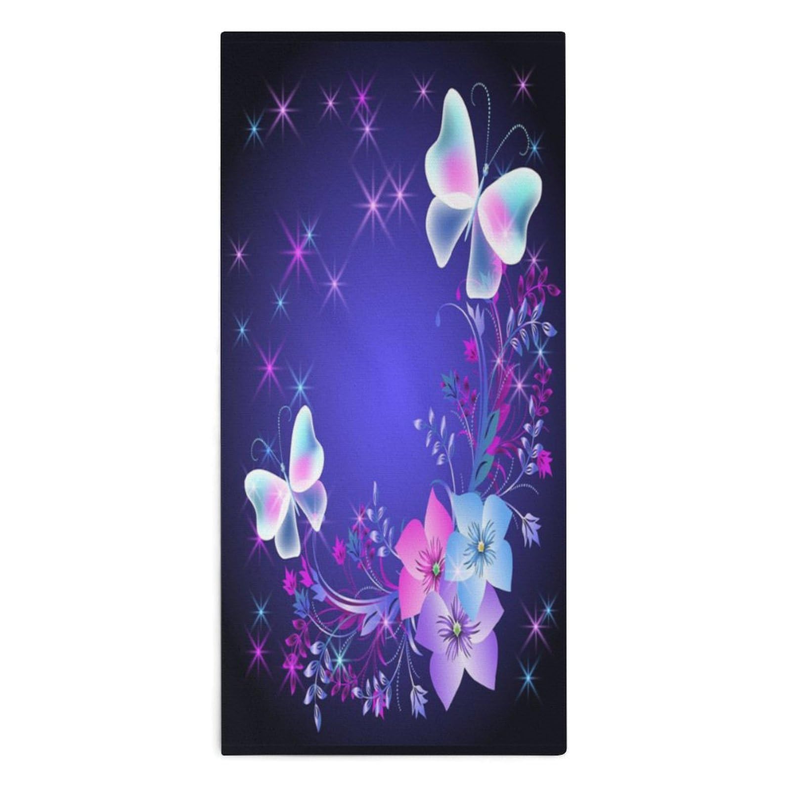 NCLQVJXZKHW Beauty Butterfly Hand Towels Soft Face Towel Gym Bathroom Travel Hotel 13"x28"