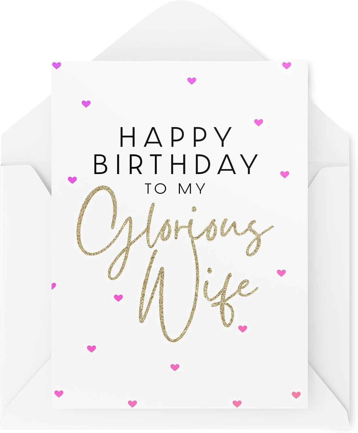 Wife Birthday Card - Happy Birthday to my Glorious Wife - World's Best Wife - Cards for Partner - Amazing Wife Cards - CBH1728