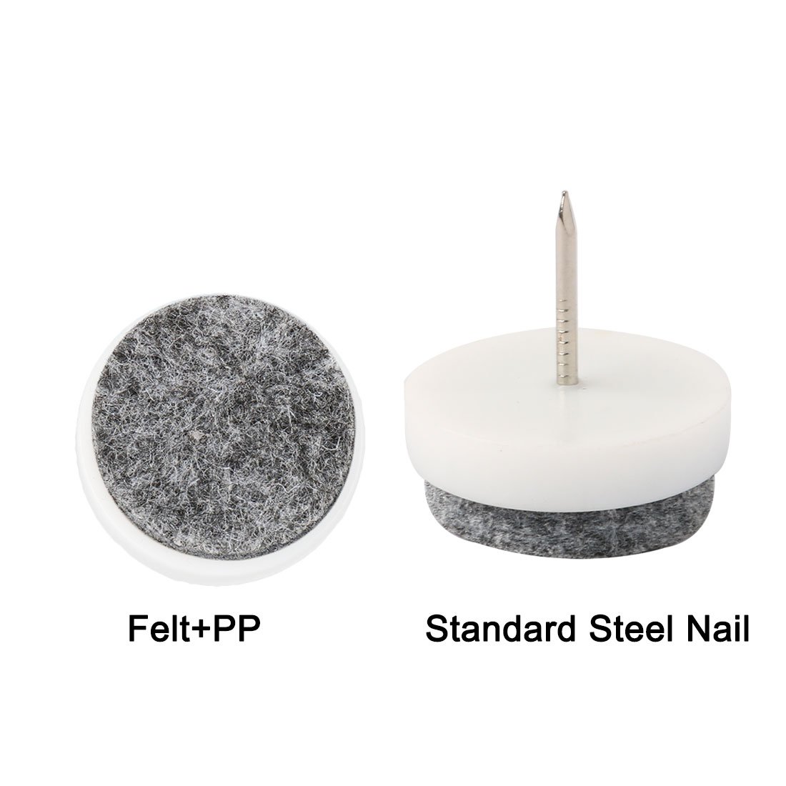 Office Table Chair Furniture Feet Legs Floor Protector Felt Pad Nails 24mm Dia Pack of 12 id 7cf — view 3