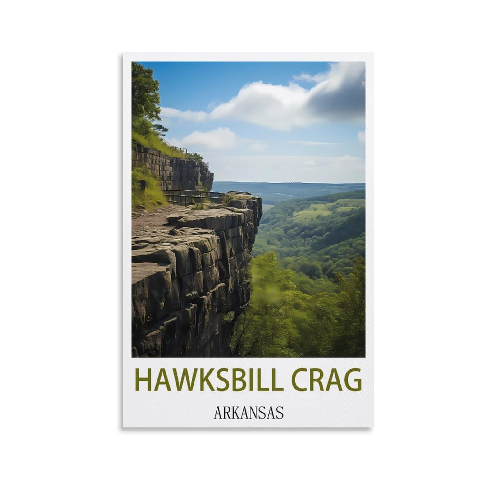 EZMLFA DIY Diamond Painting,Hawksbill Crag Arkansas 5D Diamond Art DIY Cross Stitch Crystal Rhinestone Embroidery Pictures Craft for Home Wall 50x60cm