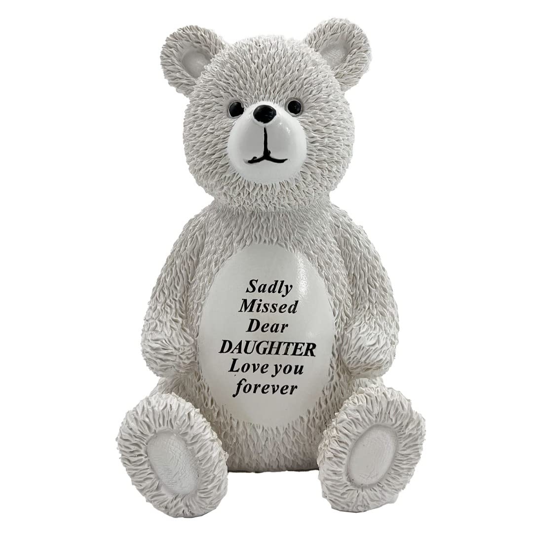 Angraves Women's Multicolor Special Daughter Baby Girl Teddy Bear Memorial Graveside Ornament Plaque