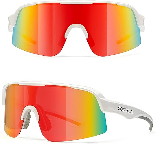 Miniatura 6 de EAZYRUN Large to Medium Polarized shield sunglasses for men baseball ski biking cycling running beach volleyball fishing