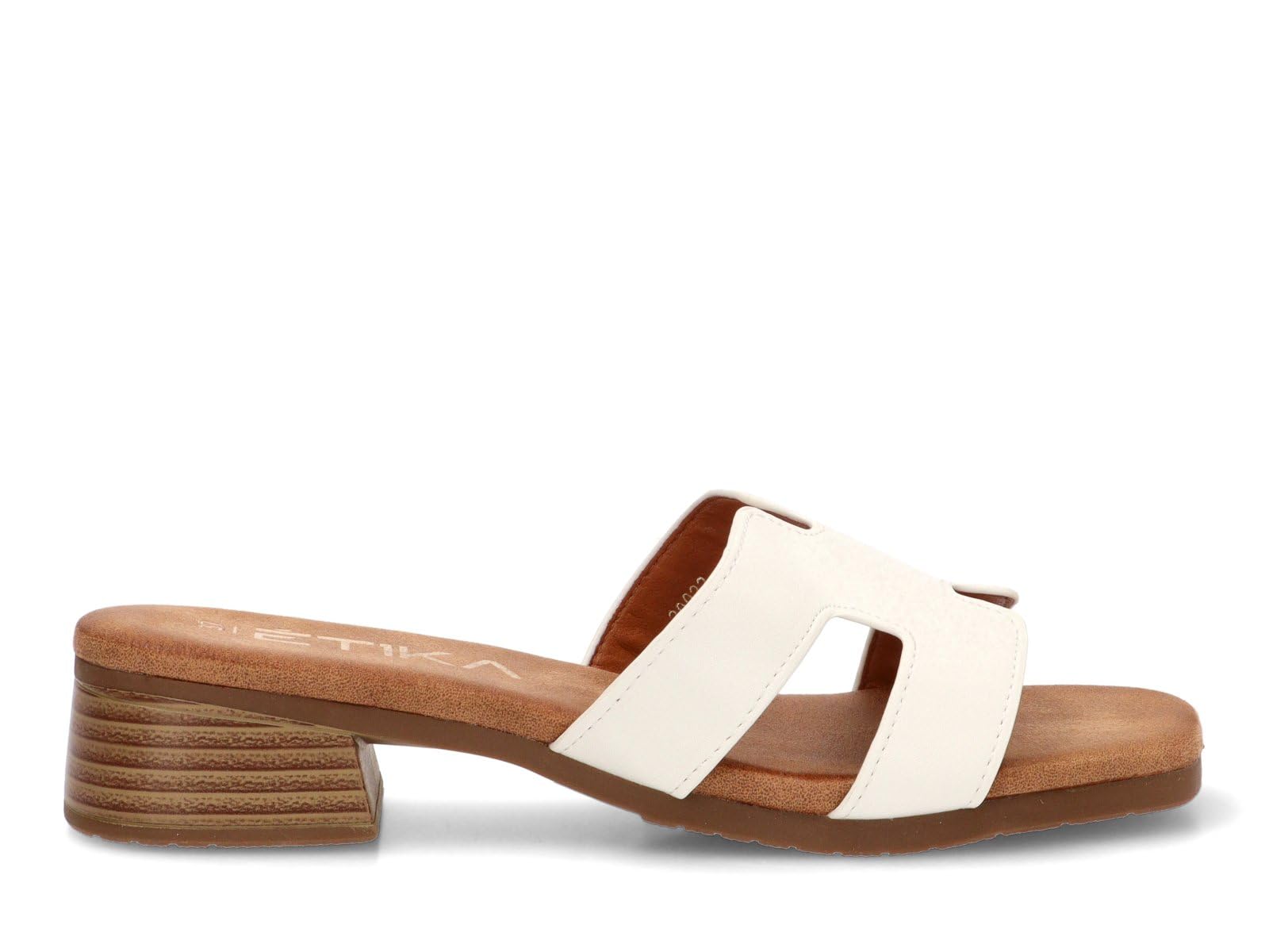 Etika Sandalias de Tacón Medio para Mujer, Elegantes Palas con Diseño de Corte Geométrico, Zapatos Abiertos de Verano con Punta Cuadrada, 30032-​40
