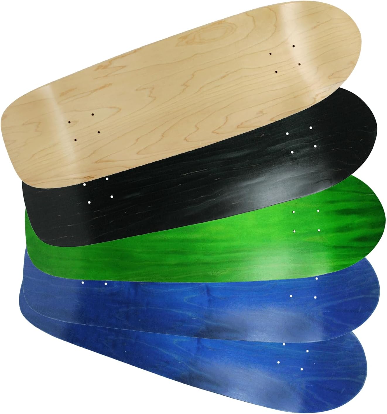 Moose Old School Skateboard Decks 5-Pack of Blank Retro 80's 10" x 33" Full Deck Shape Bundle