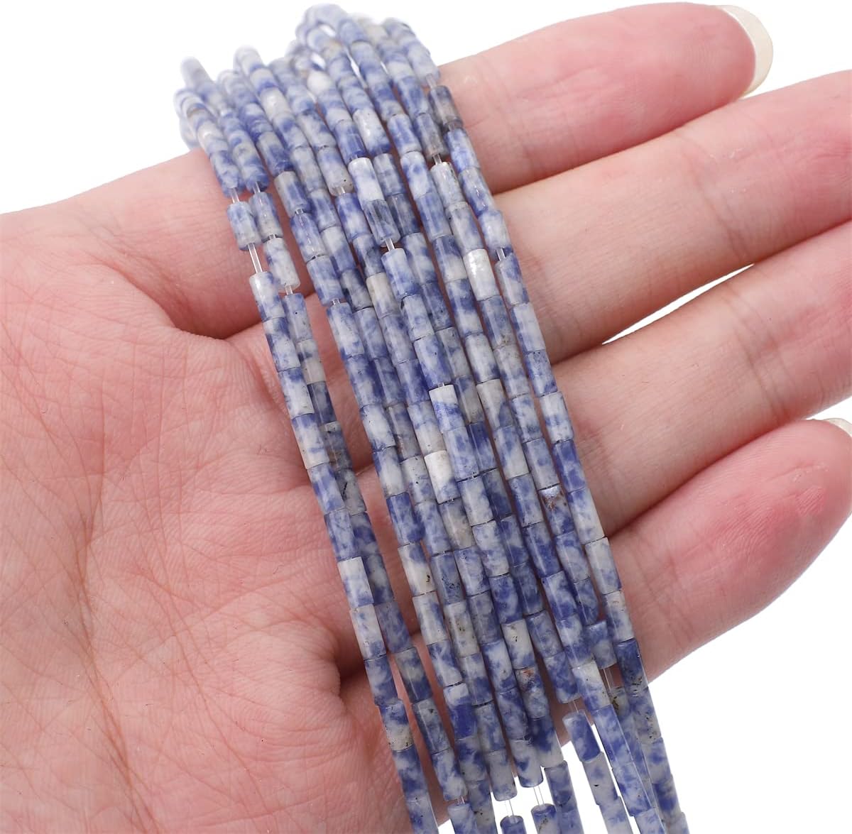 Natural Blue Sodalite Tube Beads Cylinder 2x4mm 38cm/Strand Stone Beads for Jewelry Making - Image 6