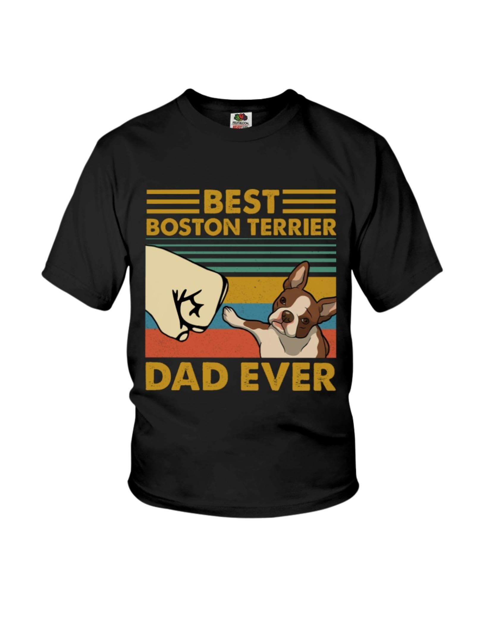 Retro Boston Terrier Dad Ever Tee T Shirt Tshirt