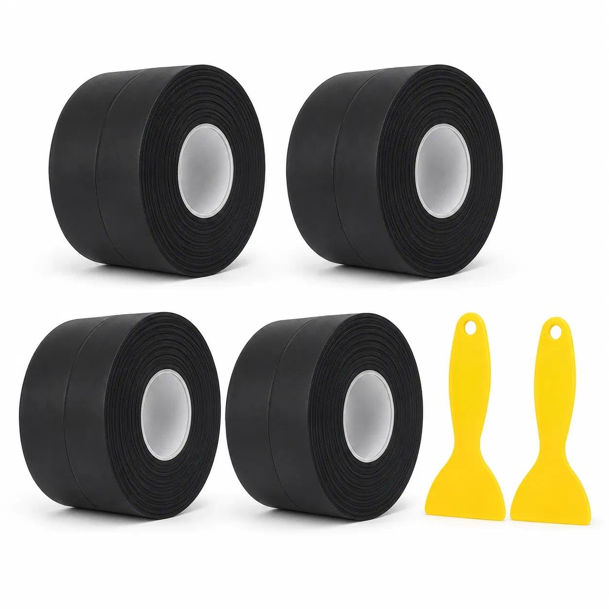 4 Pcs Bath Sealant Strip, Self-Adhesive Waterproof Caulk Tape