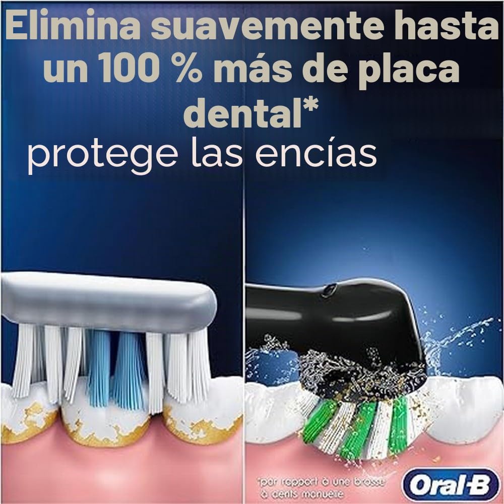 Oral-B Cepillo eléctrico recargable Pro Series 1 rosa con 1 cabezal de repuesto, 1 funda de viaje, 1 cepillo de dientes