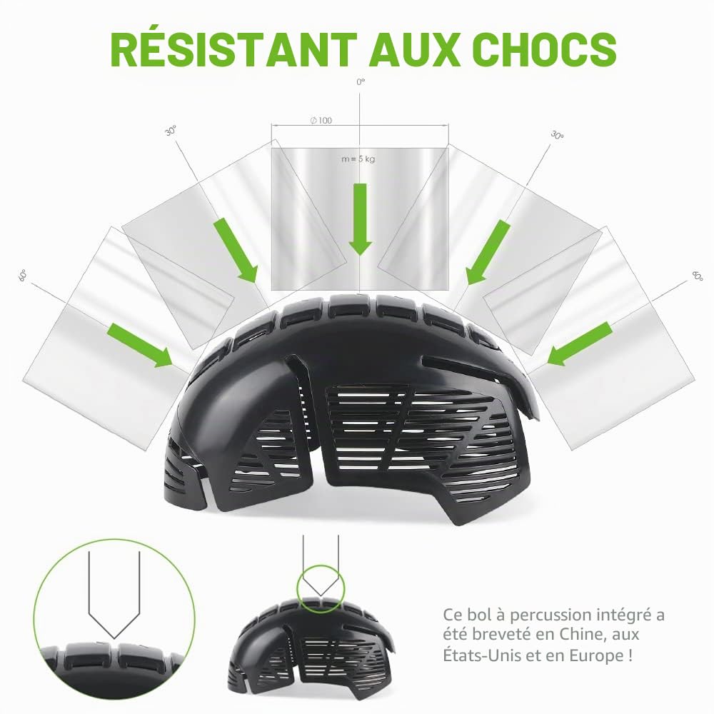 GREEN DEVIL Casquette de sécurité Style Baseball avec Coque Rigide en ABS, Respirante, légère, Anti-Choc