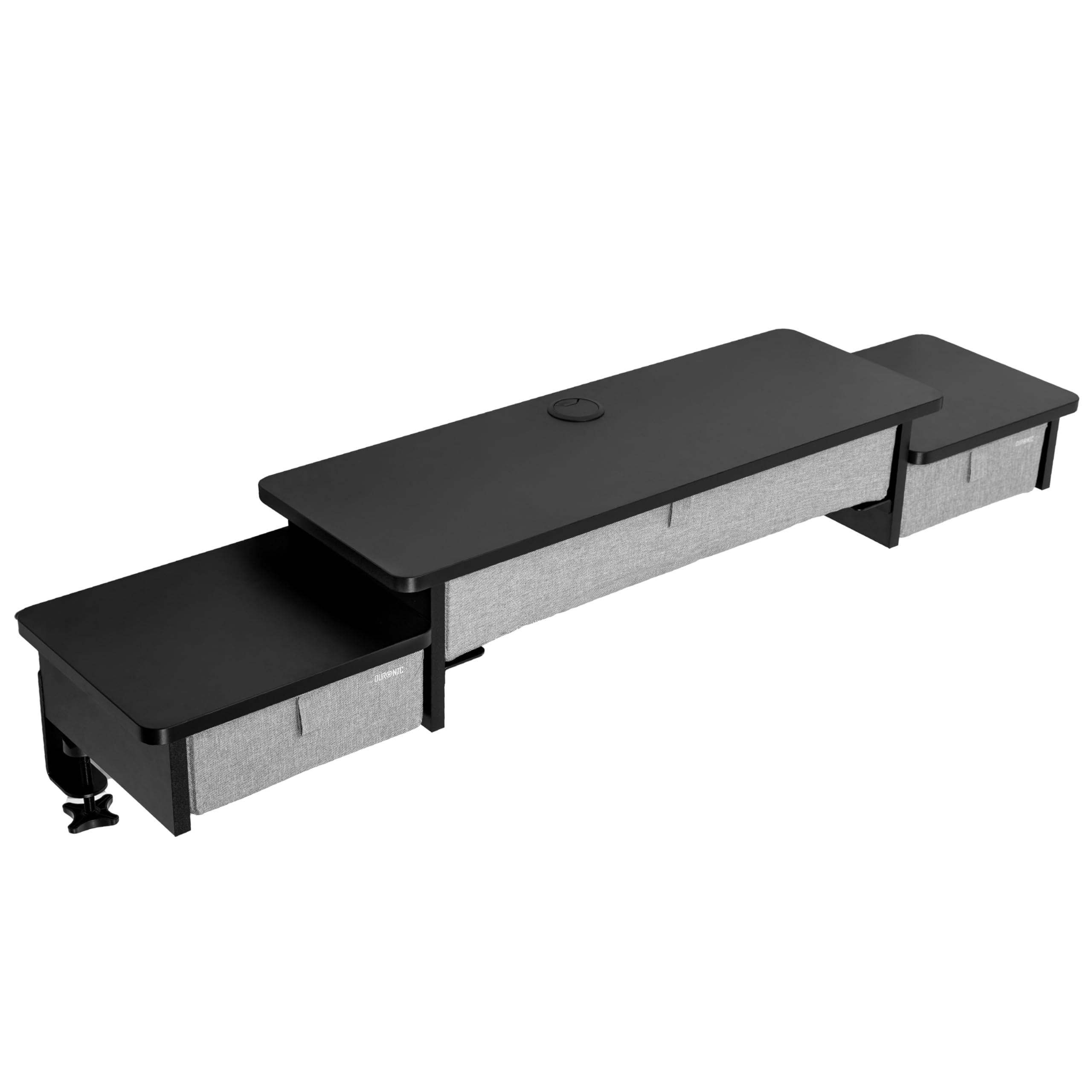 Duronic DD4 BK 120 cm Desk Top Nero con 3 cassetti | Compatibile con tutti i Desk Top da 120 cm | Accessorio per scrivania | Professionale estetico e organizzato | Superficie per sollevare lo schermo