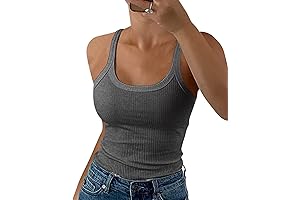 Spaghetti Strap Scoop Neck Ribbed Camisole