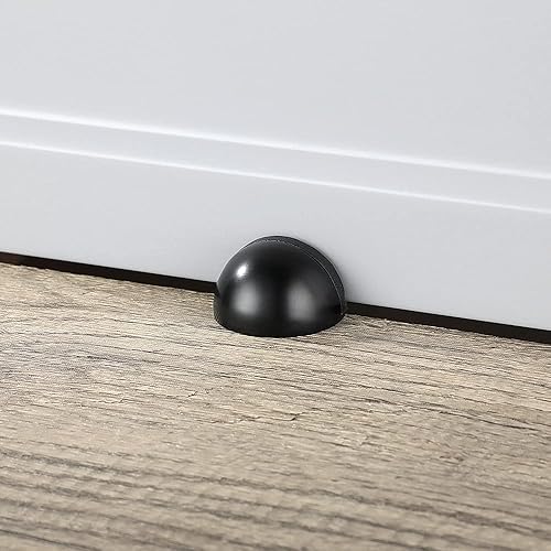 Miniatura 3 de JQK DSB3-BK-P10 - Tope de puerta de piso, para snowboard, almacenamiento de acero inoxidable, amortiguador de sonido, parachoques de pared, estante