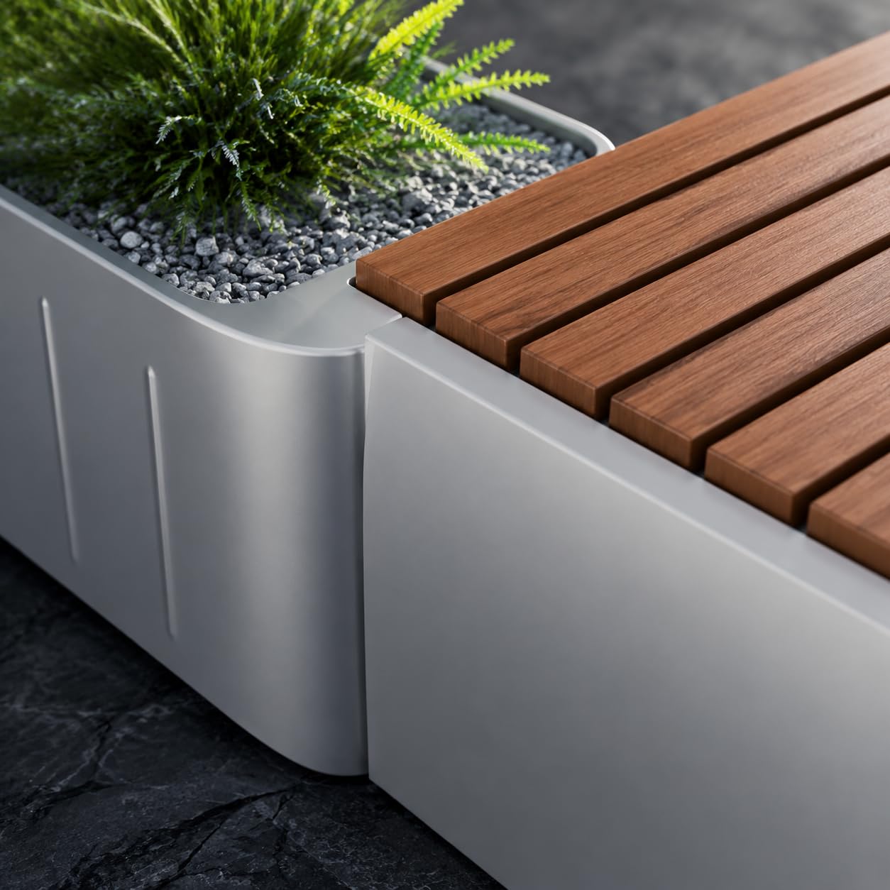 Fioriera da Esterno in Metallo Classica, 120x40x45 cm | metallo resistente, uso esterno, design antico, combinabile, ferro, da Balcone
