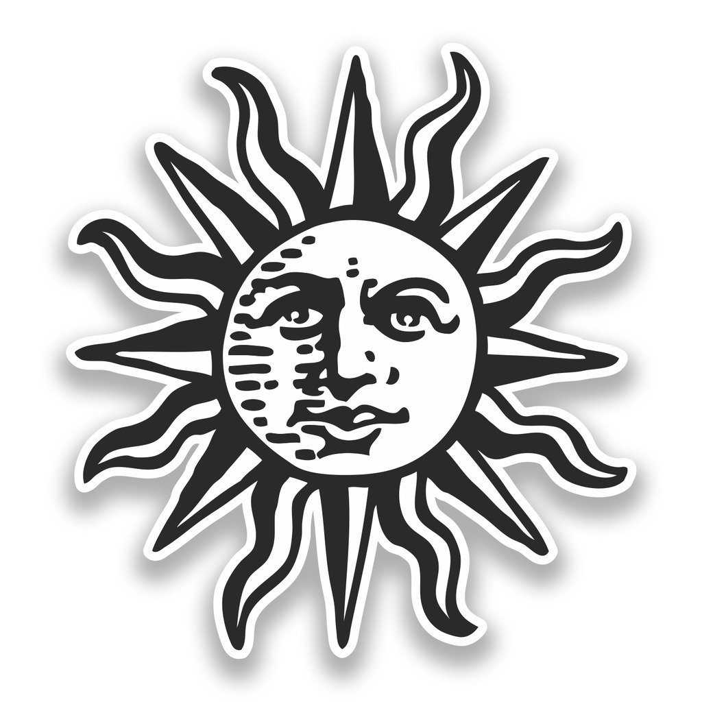 Destinationvinyl Multi 2 X 10Cm/100Mm Sun Vinyl Stickers #7185