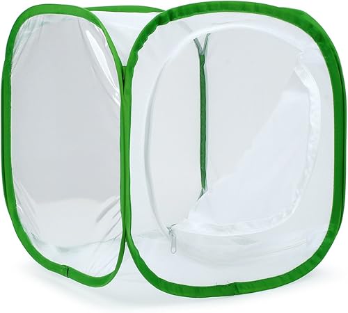 Miniatura 51 de RESTCLOUD - Jaula de hábitat para insectos y mariposas, 23.6 pulgadas de alto Blanco con verde