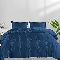 Vista 27 de Juego de funda de edredón tamaño individual de Linenwalas - De viscosa derivada del bambú, suave, transpirable, ligera, funda de edredón refrescante
