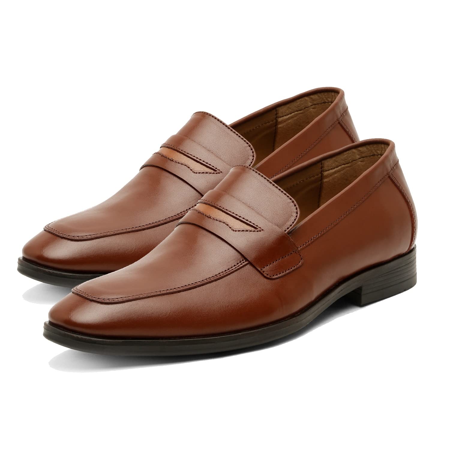 LOUIS STITCH Mens Cinnamon Brown Italian Leather Formal Slip On Loafers for Men (LSRXMCDS) 9-UK (B0B5ZKDWKM) Amazon Price History, Amazon Price Tracker