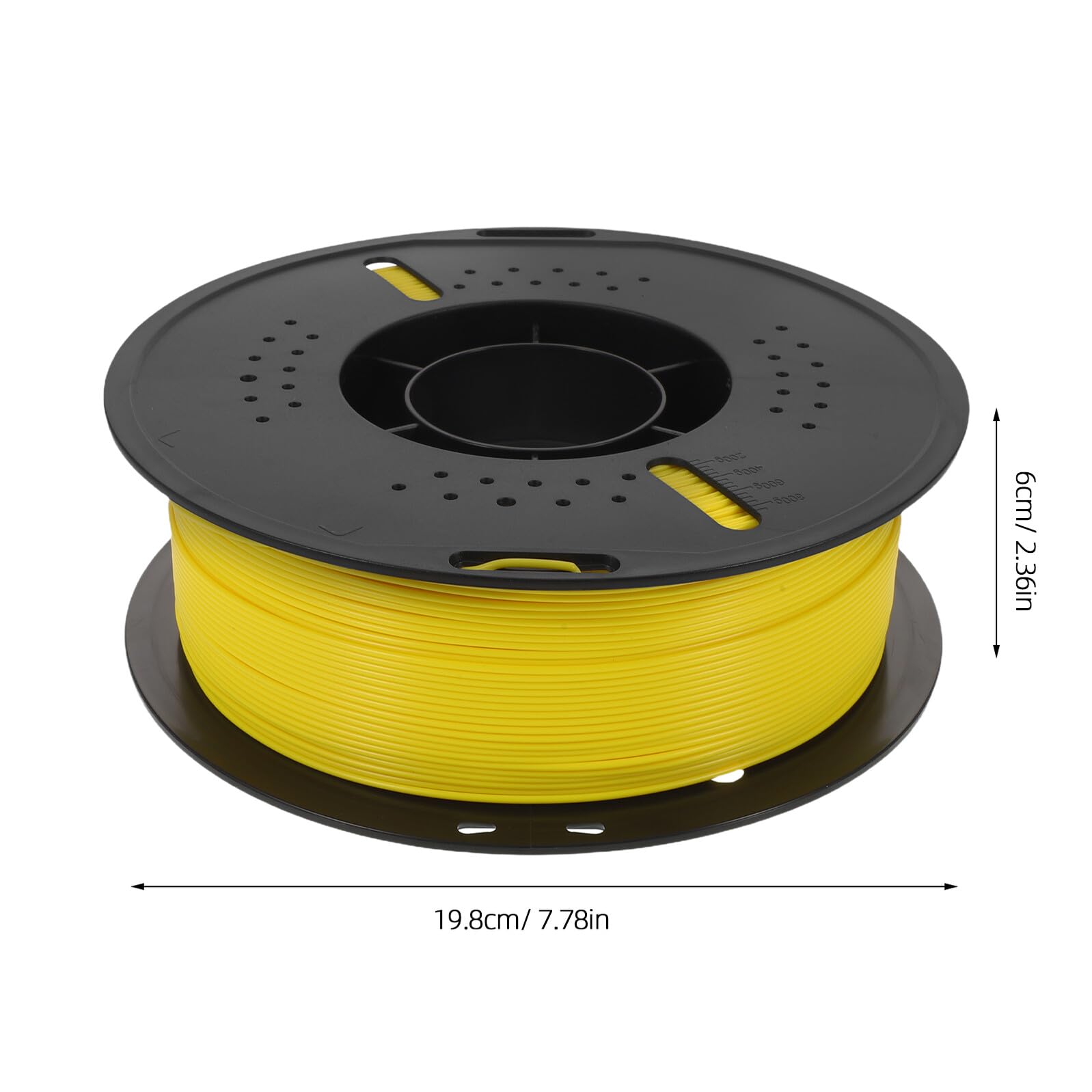 NOLITOY Pla Filament 175mm Gelb Spule für 3D Drucker und Druckstifte Präzise Formgebung Gleichmäßige Extrusion Kompatibel für Selbstgemacht Modelle und Bastelprojekte