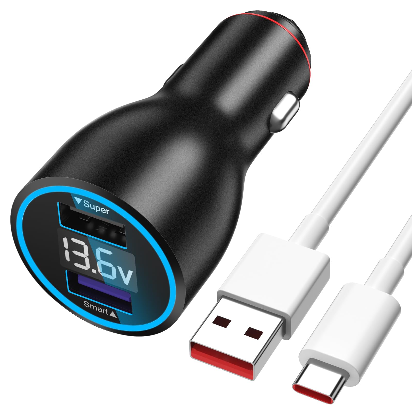 ACAGET 120W Caricabatterie Auto USB per Xiaomi 17 15 14 Ultra 17T 15 14 Pro | Caricatore Auto Rapido Charge con Cavo USB C 1M per Redmi Note 15 14 13 12 11S Pro per Turbo-Charge per POCO F8 X7 X6 M6 Pro