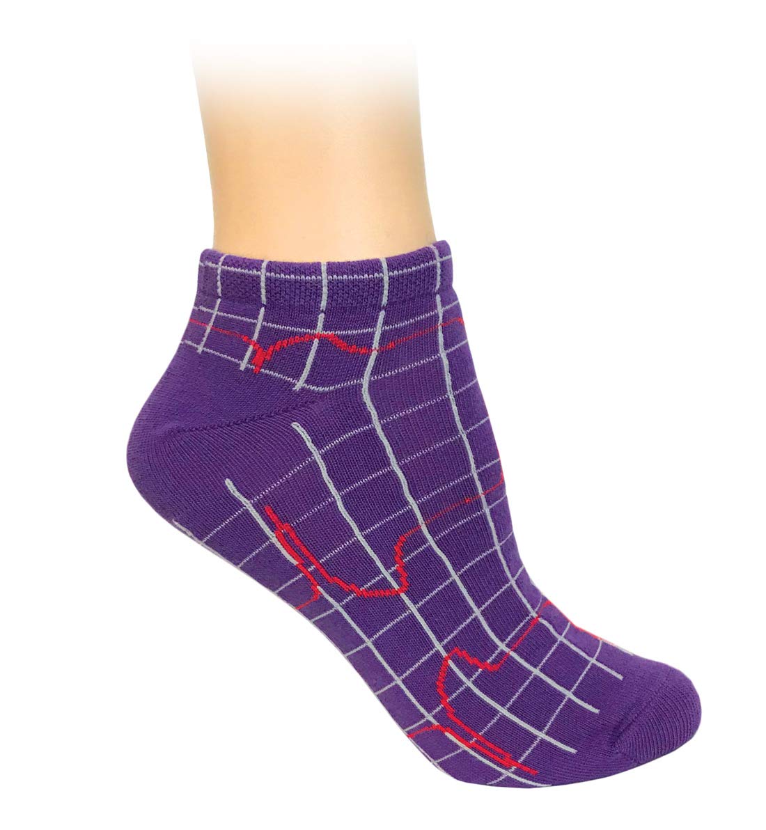 Prestige Medical Heartbeat EKG Nurse Anklet Socks-image-27