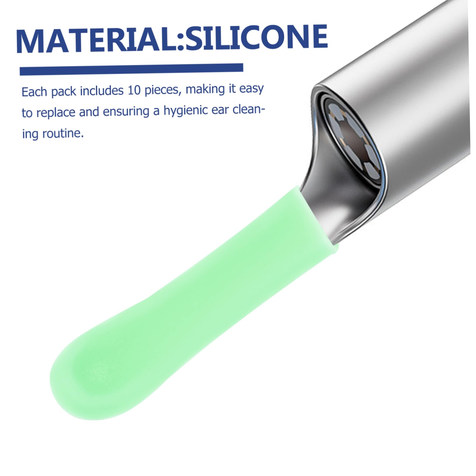 BCOATH Ear Wax Remover Accessory Set 10pcs Silicone Ear Scoop Covers Replacement Covers