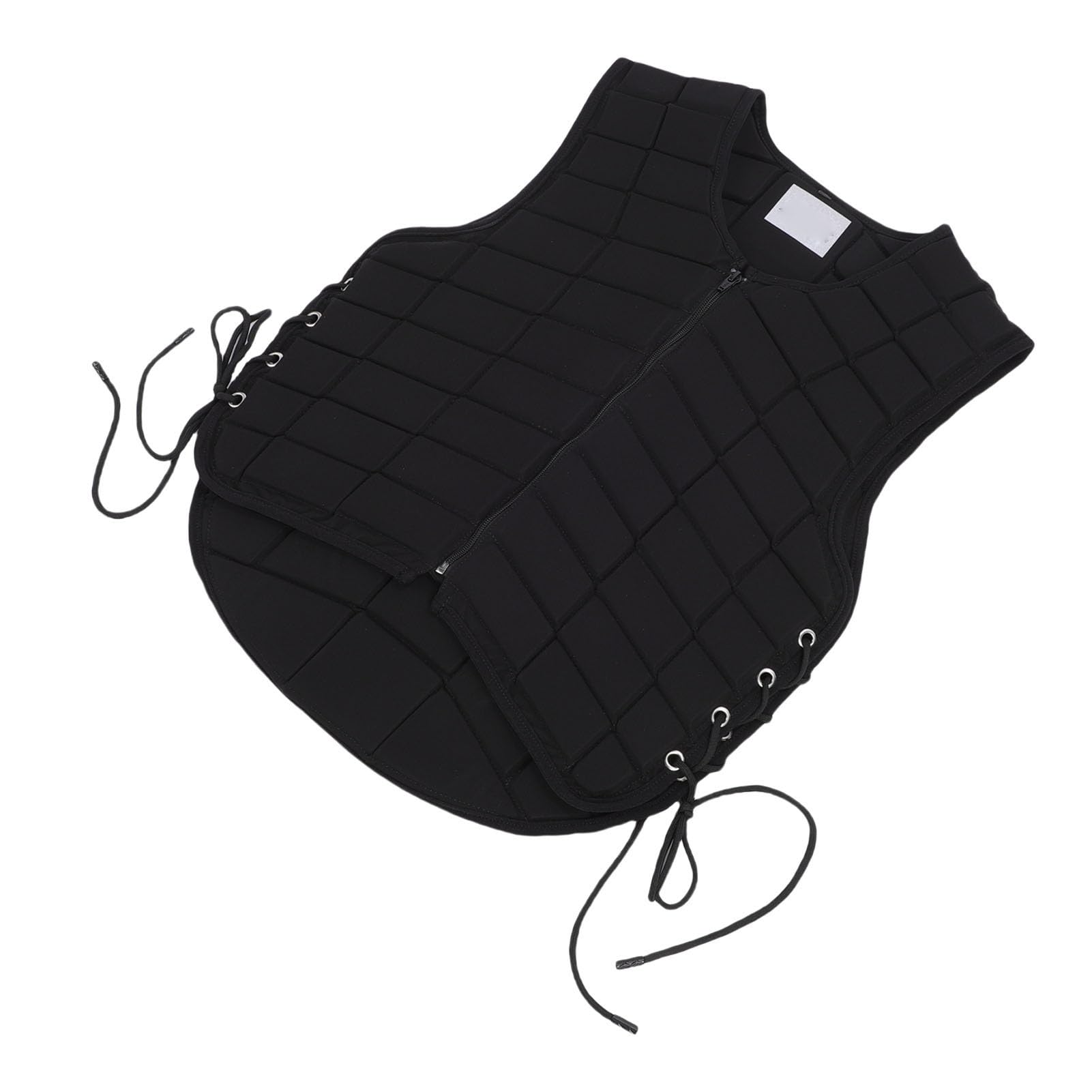 Fdit Protezione per Il Corpo Equestre Comodo Gilet da Equitazione con Imbottitura Estesa, Lacci Laterali Regolabili