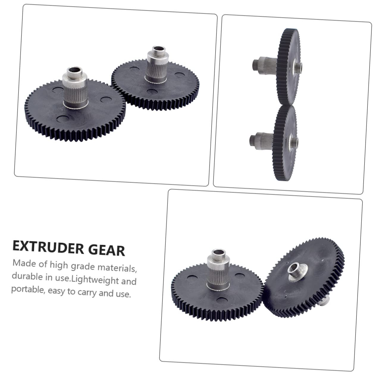 SOLUSTRE 6piezas Printer Extruder Gear Hobs Rueda De Extrusión De Dientes De Repuesto Para Impresoras Inoxidable