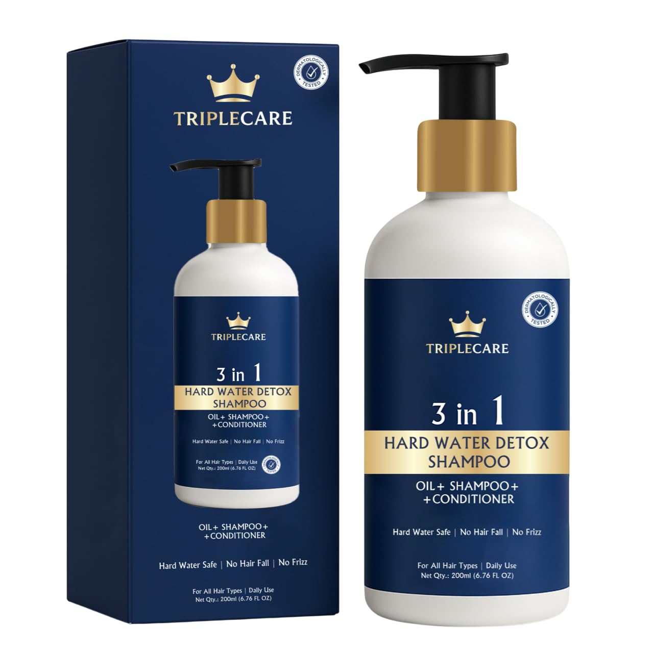 3-in-1 Hard Water Shampoo Conditioner Oil for Men & Women | Anti Hair Fall & Frizz Control with Disodium EDTA Hibiscus & Licorice | Sulphate & Paraben Free Hair Growth Unisex Shampoo-picture-24
