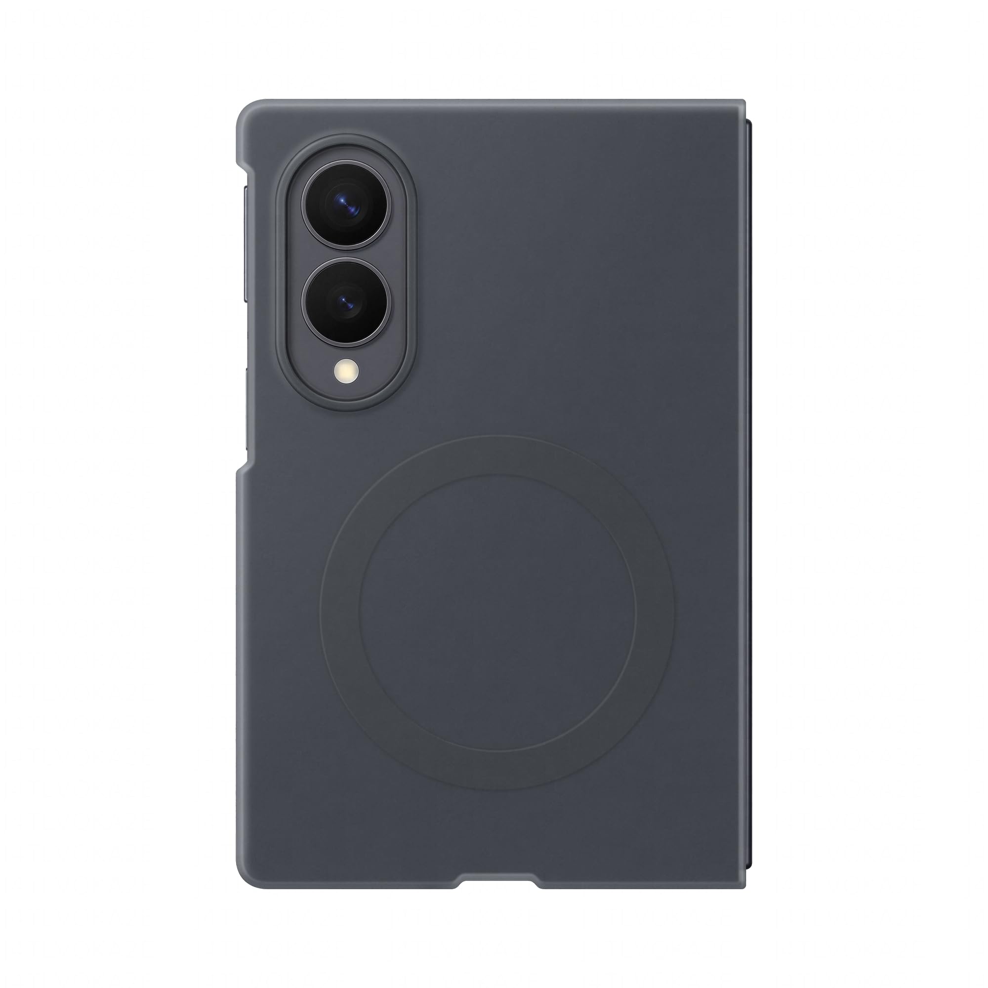 Samsung Silicone Magnet Case per Galaxy Z Fold8, Graphite | Cover Magnetica Colorata, 2 Pellicole Schermo Anteriore Incluse, Silicone Morbido, Con Tecnologia Magnetic Power Profile