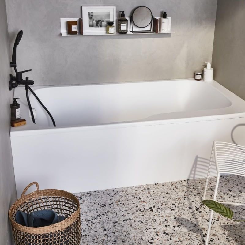 Baignoire bain-douche JACOB DELAFON Malice 170x90 - Gauche - Acrylique encastré - Antidérapante - Accès facilité - Pieds réglables + Pare-bain