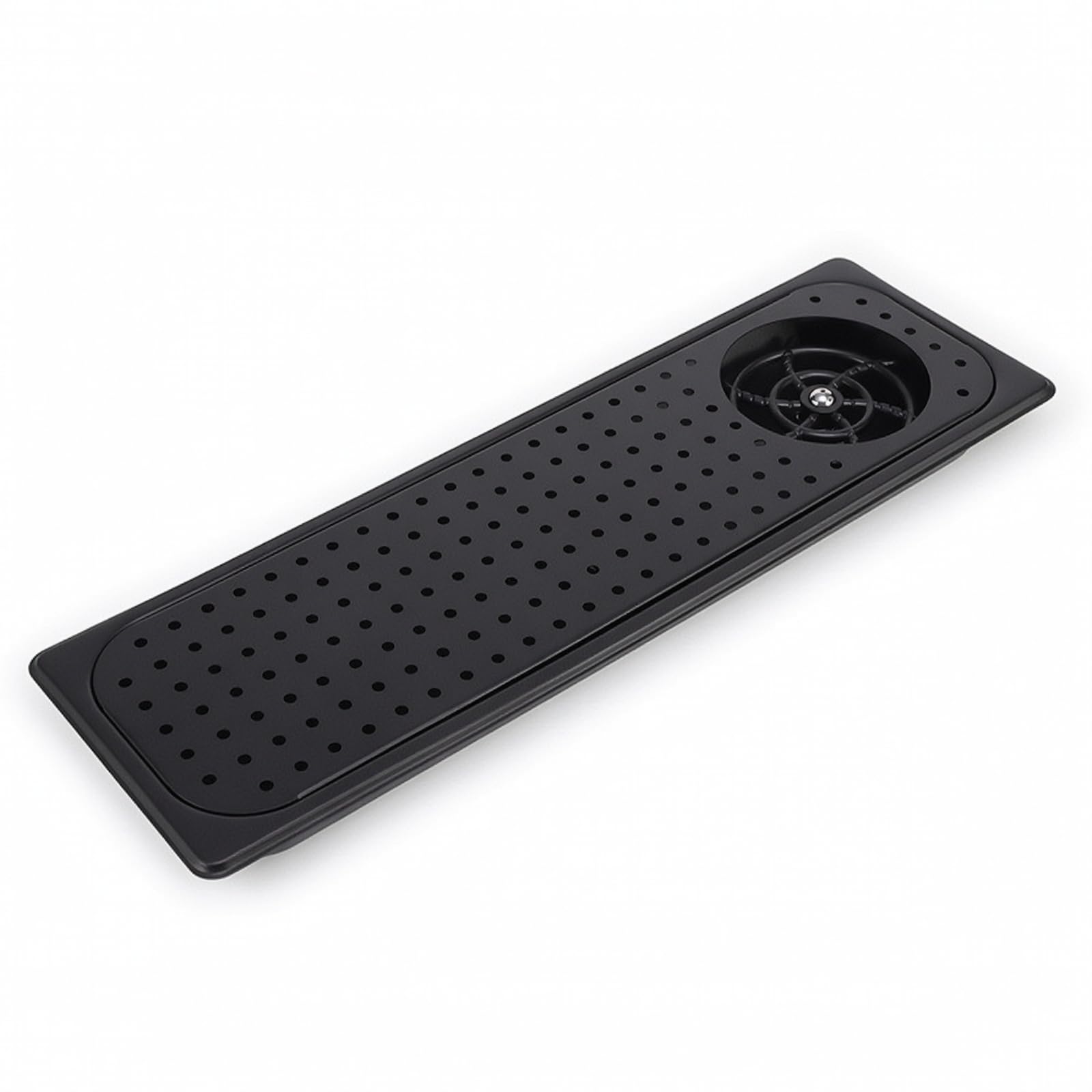 Milageto Lavavajillas de Barra para Vasos Copas Tazas Vidrios con Lavado Instantáneo a Presión Bajo Encastrado Bandeja de Drenaje Incorporada Mantiene Área, Negro, Grande