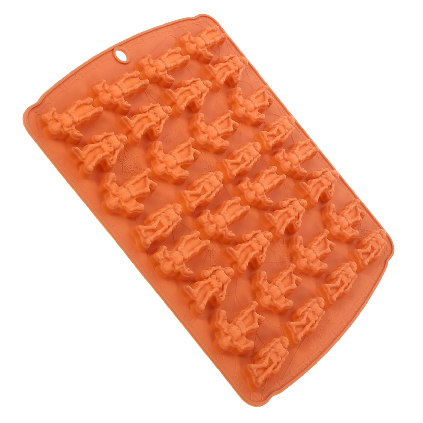 RLKHXBS Halloween Esqueleto Molde de Silicona para Chocolate Caramelo Fondant Hornear no para Limpiar moldes para Decoraciones Creativas de golosinas de Halloween