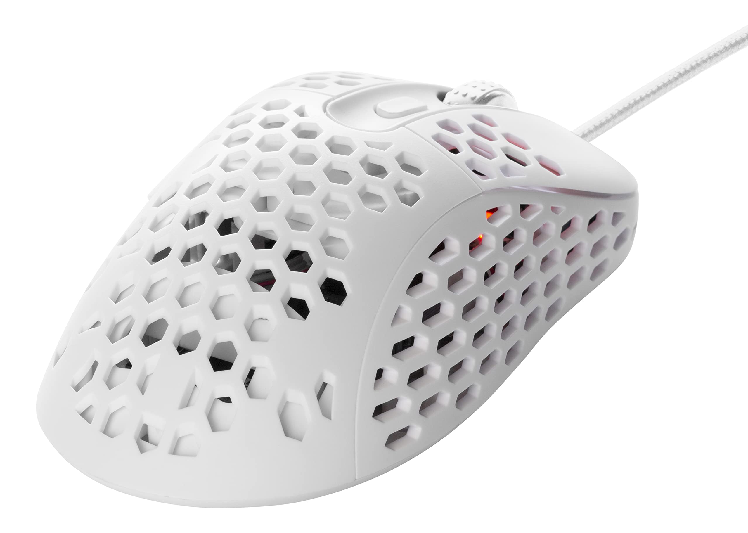 Deltaco Gaming White Line WM85 Lekka Przewodowa myszka do gier - 6400 DPI, 1000 Hz i 220 IPS - Biały