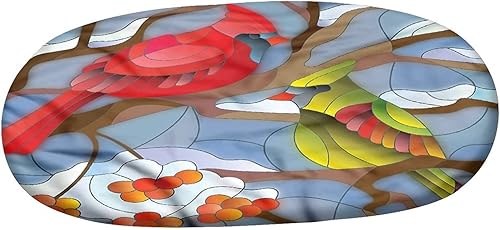 Miniatura 10 de Mantel ovalado ajustable para patio, mantel de poliéster elástico con diseño de mármol y grietas abstractas, se adapta a mesas ovaladas de hasta 36