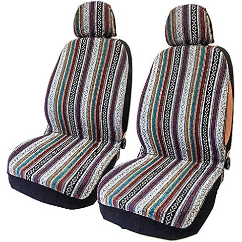 4 Pieces/Set Car Seat Protector, Car Front Seat Cover, Universal Front Bucket Seat Covers, Colourful Wear-Resistant Baja Blanket Seat Covers Cover