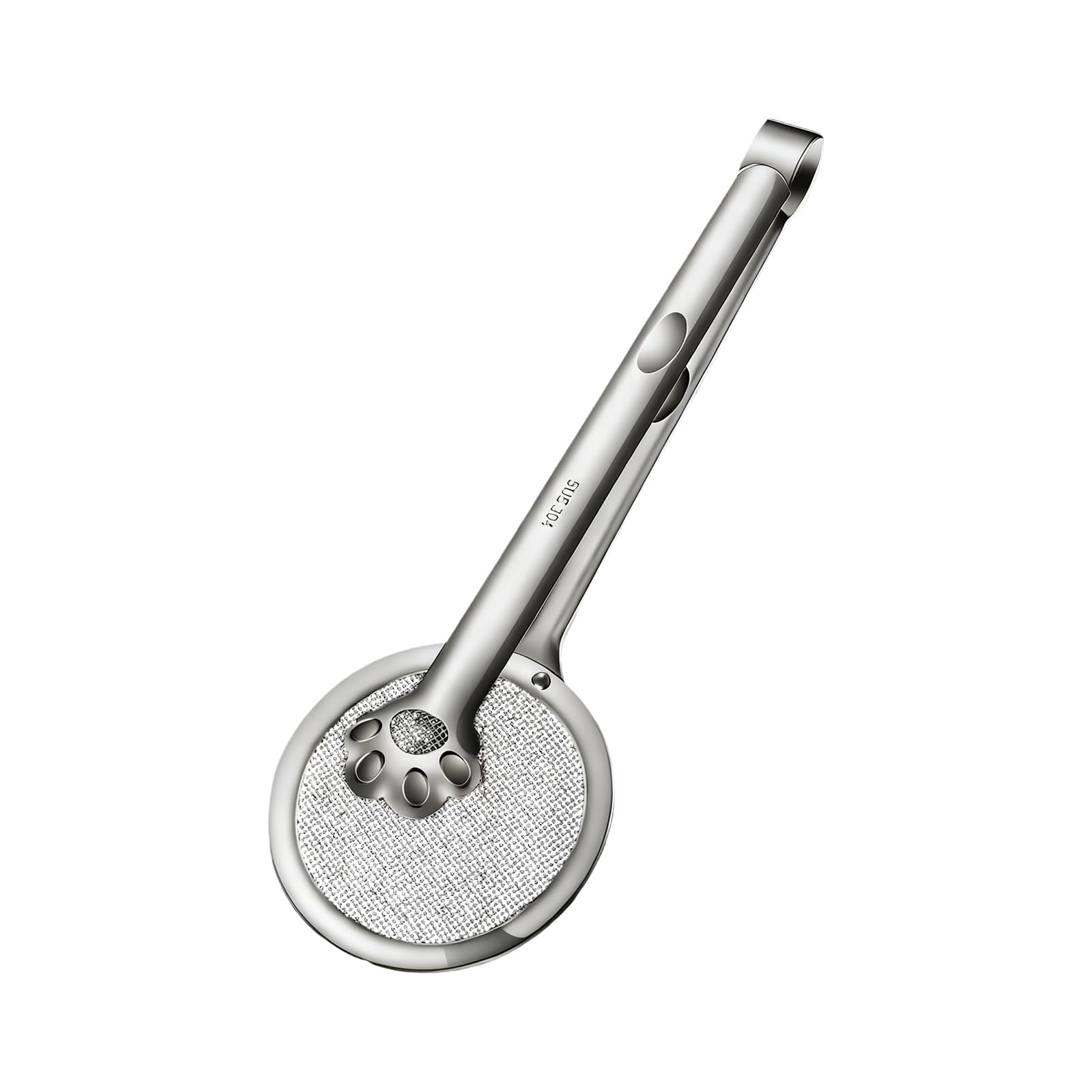 Kalttoy Stainless Steel BBQ Tongs Including Fork Strainer Cats Claws Design Comfort Handle Grilling Clip for Outdoor Camping Tool Cooking Utensils