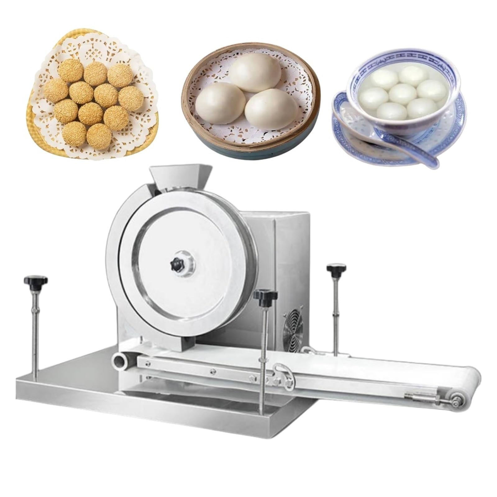 Máquina Automática For Hacer Bolas De Masa Pan, Redondeadora Y Divisora ​​de Pizza Eléctrica Acero Inoxidable